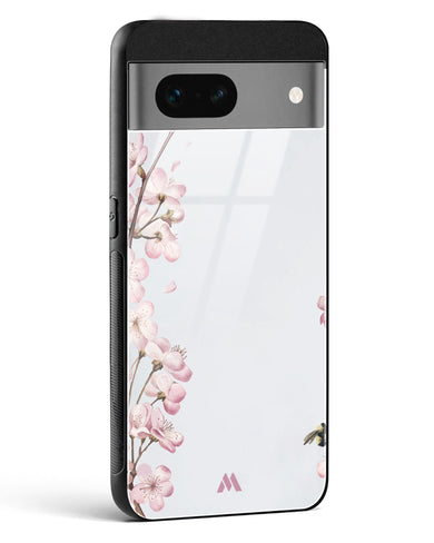 Pastel Flowers on Marble Glass Case Phone Cover (Google)