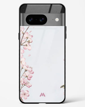 Pastel Flowers on Marble Glass Case Phone Cover (Google)