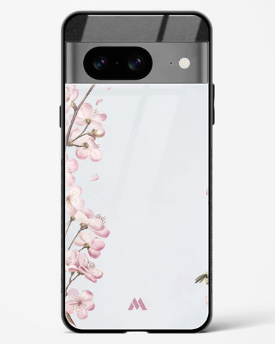 Pastel Flowers on Marble Glass Case Phone Cover (Google)