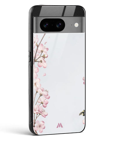 Pastel Flowers on Marble Glass Case Phone Cover (Google)