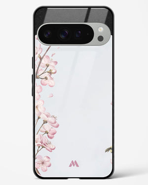 Pastel Flowers on Marble Glass Case Phone Cover (Google)