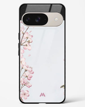 Pastel Flowers on Marble Glass Case Phone Cover (Google)