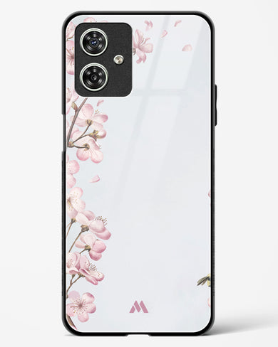 Pastel Flowers on Marble Glass Case Phone Cover-(Motorola)