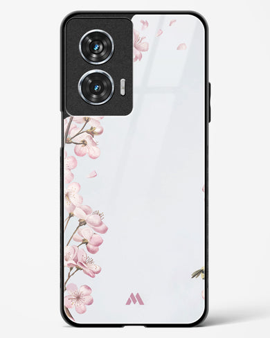 Pastel Flowers on Marble Glass Case Phone Cover (Motorola)