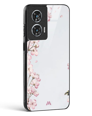 Pastel Flowers on Marble Glass Case Phone Cover (Motorola)