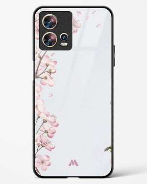 Pastel Flowers on Marble Glass Case Phone Cover (Motorola)