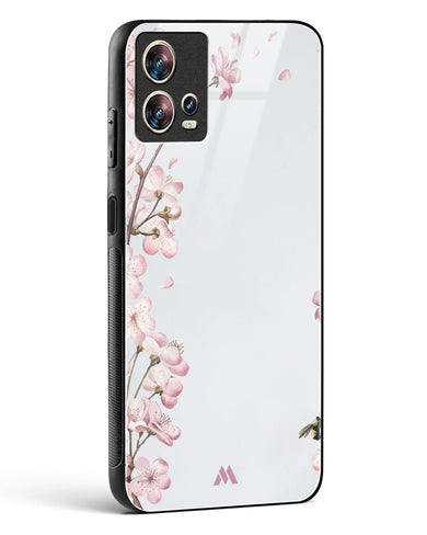 Pastel Flowers on Marble Glass Case Phone Cover (Motorola)