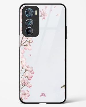 Pastel Flowers on Marble Glass Case Phone Cover-(Motorola)