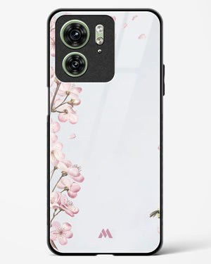 Pastel Flowers on Marble Glass Case Phone Cover (Motorola)