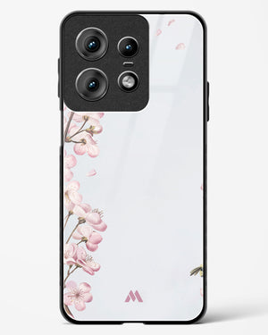 Pastel Flowers on Marble Glass Case Phone Cover (Motorola)
