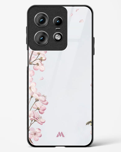 Pastel Flowers on Marble Glass Case Phone Cover (Motorola)