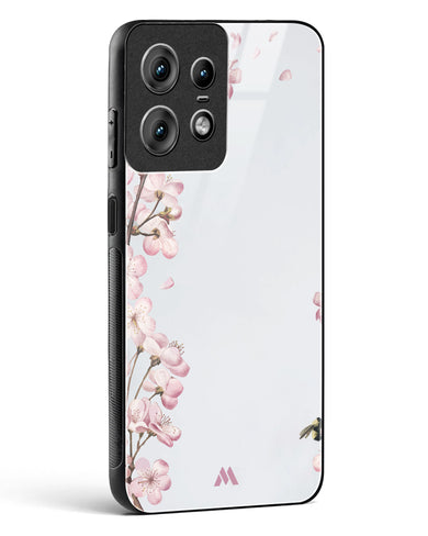 Pastel Flowers on Marble Glass Case Phone Cover (Motorola)