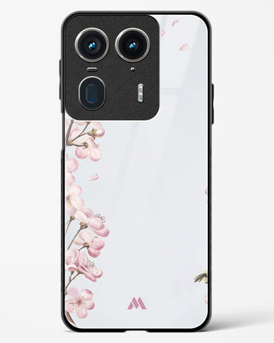 Pastel Flowers on Marble Glass Case Phone Cover (Motorola)