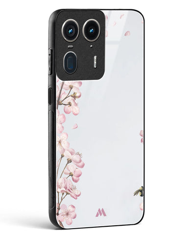 Pastel Flowers on Marble Glass Case Phone Cover (Motorola)