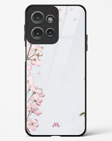 Pastel Flowers on Marble Glass Case Phone Cover (Motorola)