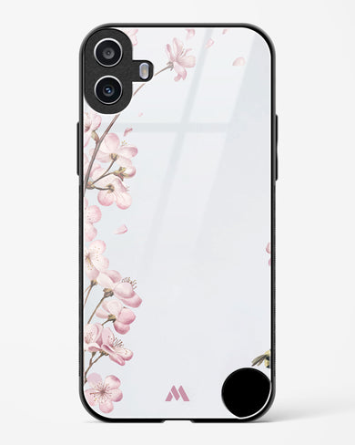 Pastel Flowers on Marble Glass Case Phone Cover (Nothing)