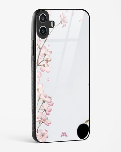 Pastel Flowers on Marble Glass Case Phone Cover (Nothing)