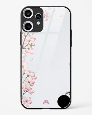 Pastel Flowers on Marble Glass Case Phone Cover (Nothing)