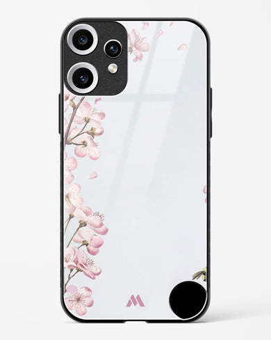 Pastel Flowers on Marble Glass Case Phone Cover (Nothing)