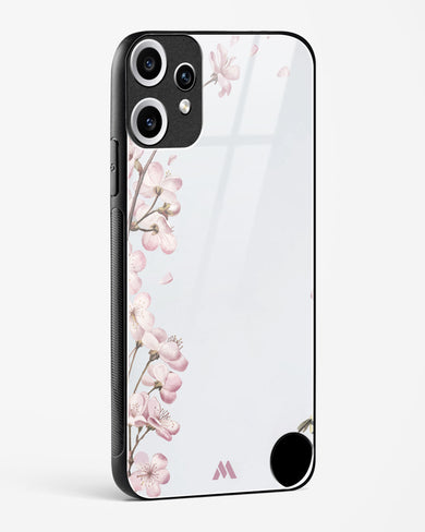 Pastel Flowers on Marble Glass Case Phone Cover (Nothing)