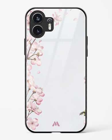 Pastel Flowers on Marble Glass Case Phone Cover (Nothing)