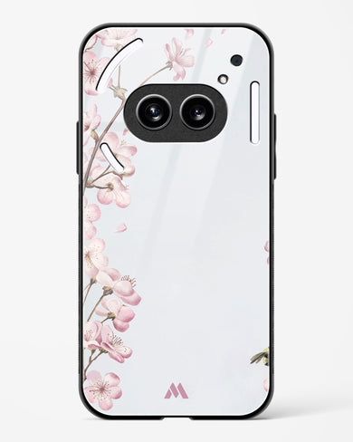Pastel Flowers on Marble Glass Case Phone Cover (Nothing)