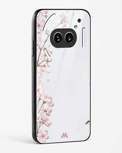 Pastel Flowers on Marble Glass Case Phone Cover (Nothing)