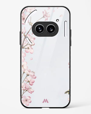 Pastel Flowers on Marble Glass Case Phone Cover (Nothing)