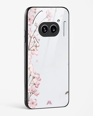 Pastel Flowers on Marble Glass Case Phone Cover (Nothing)