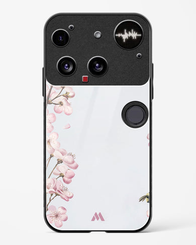 Pastel Flowers on Marble Glass Case Phone Cover (Nothing)