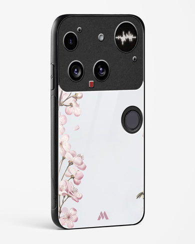Pastel Flowers on Marble Glass Case Phone Cover (Nothing)