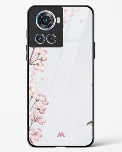Pastel Flowers on Marble Glass Case Phone Cover (OnePlus)