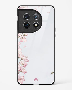Pastel Flowers on Marble Glass Case Phone Cover (OnePlus)