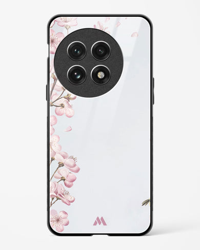 Pastel Flowers on Marble Glass Case Phone Cover (OnePlus)