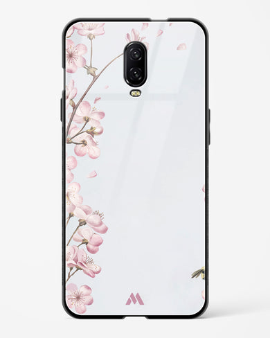 Pastel Flowers on Marble Glass Case Phone Cover (OnePlus)