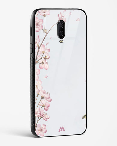 Pastel Flowers on Marble Glass Case Phone Cover (OnePlus)