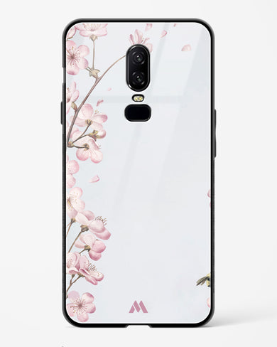 Pastel Flowers on Marble Glass Case Phone Cover (OnePlus)