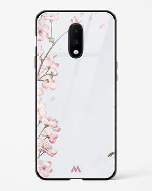 Pastel Flowers on Marble Glass Case Phone Cover (OnePlus)
