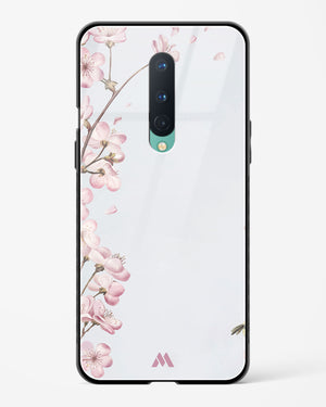 Pastel Flowers on Marble Glass Case Phone Cover (OnePlus)