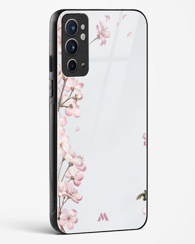 Pastel Flowers on Marble Glass Case Phone Cover (OnePlus)