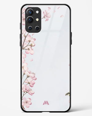 Pastel Flowers on Marble Glass Case Phone Cover-(OnePlus)
