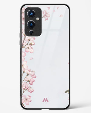 Pastel Flowers on Marble Glass Case Phone Cover (OnePlus)