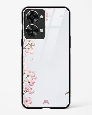 Pastel Flowers on Marble Glass Case Phone Cover (OnePlus)