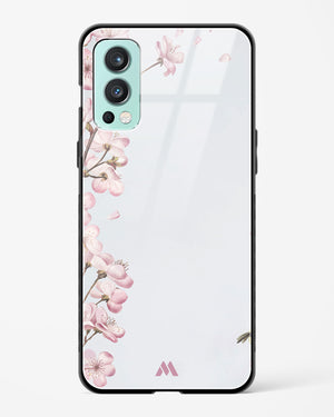 Pastel Flowers on Marble Glass Case Phone Cover-(OnePlus)