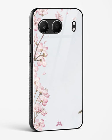 Pastel Flowers on Marble Glass Case Phone Cover (OnePlus)