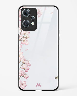 Pastel Flowers on Marble Glass Case Phone Cover (OnePlus)