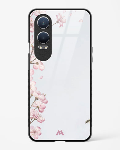 Pastel Flowers on Marble Glass Case Phone Cover (OnePlus)
