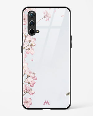 Pastel Flowers on Marble Glass Case Phone Cover (OnePlus)