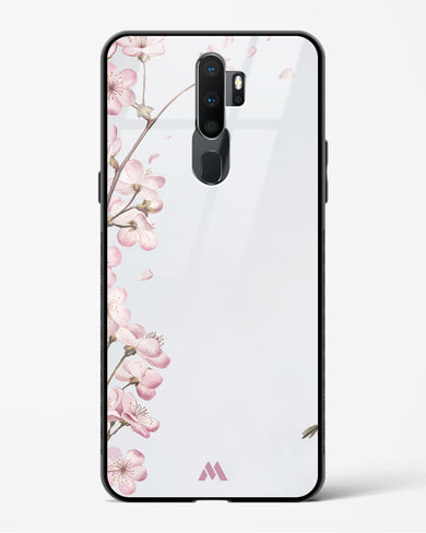 Pastel Flowers on Marble Glass Case Phone Cover (Oppo)