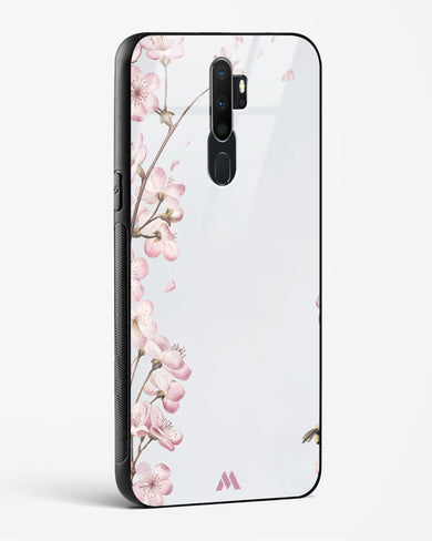 Pastel Flowers on Marble Glass Case Phone Cover (Oppo)